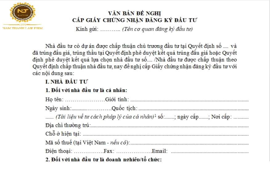 Thủ tục cấp giấy chứng nhận đăng ký đầu tư mới nhất năm 2024